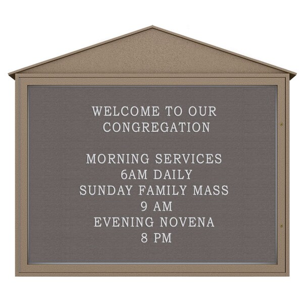 Indoor Enclosed Combo Board, 72"x36", Bronze Frame/Green & Cobalt